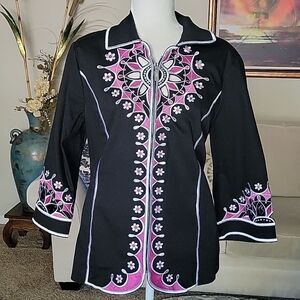 Bob Mackie Wearable Art Women's Jacket Size L